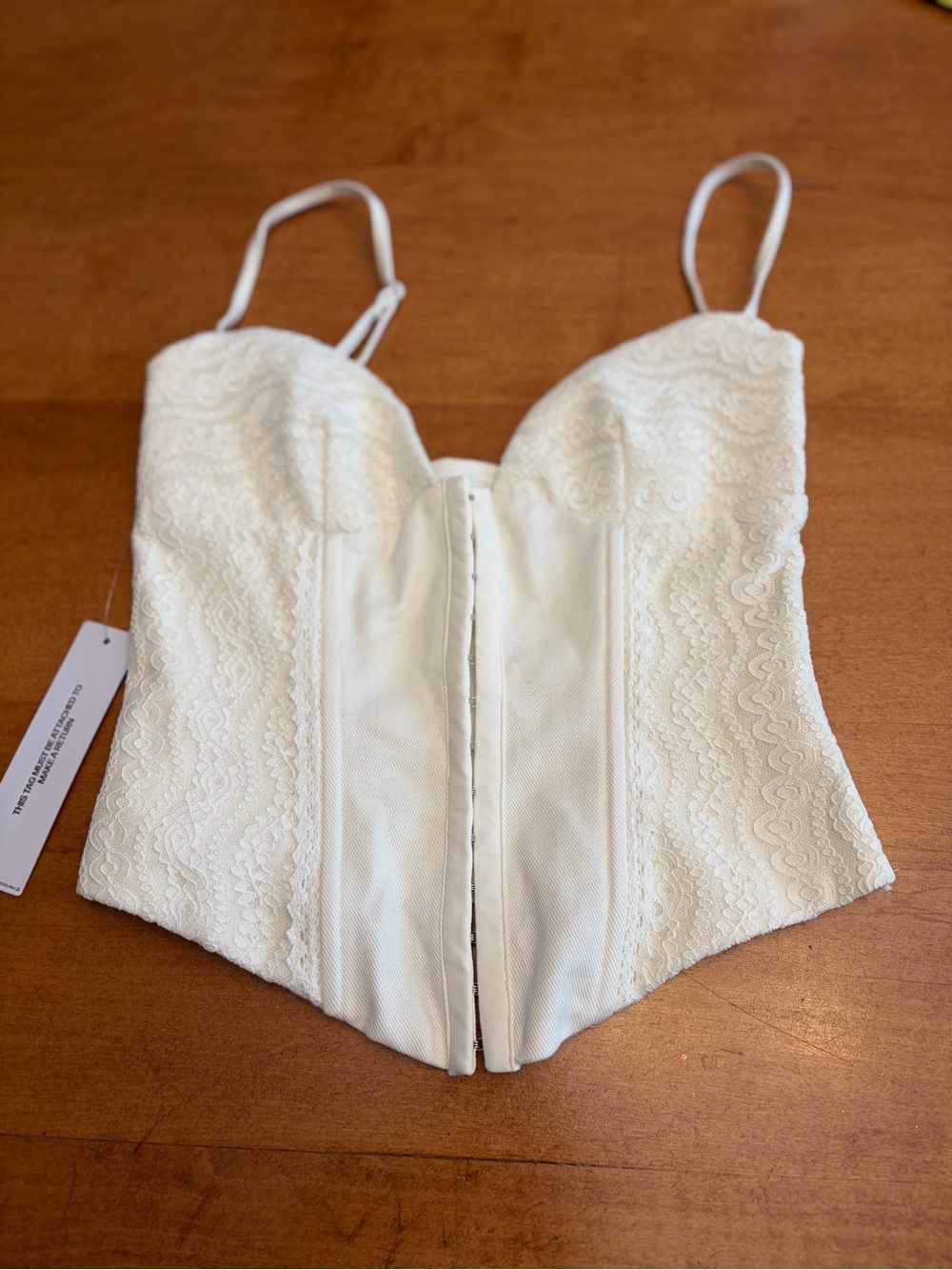 Princess Polly Frances Women's Cream Bustier Corset Top -